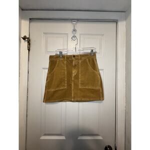 American Eagle Corduroy Skirt Womens Size 6 Tan Pockets Stretch